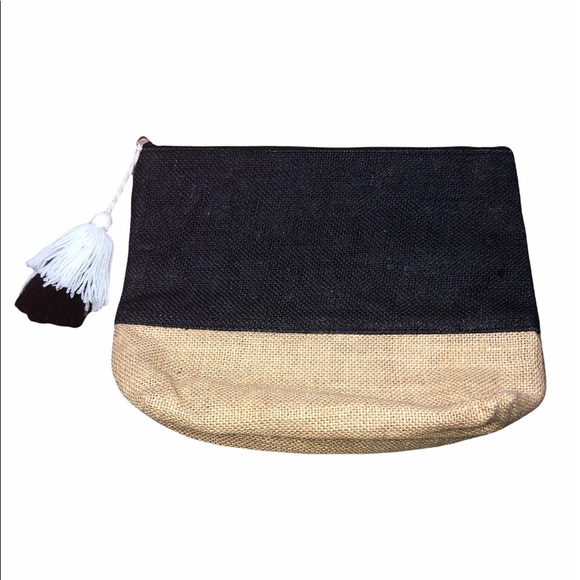 Mudpie adorable burlap travel bag - Picture 1 of 6